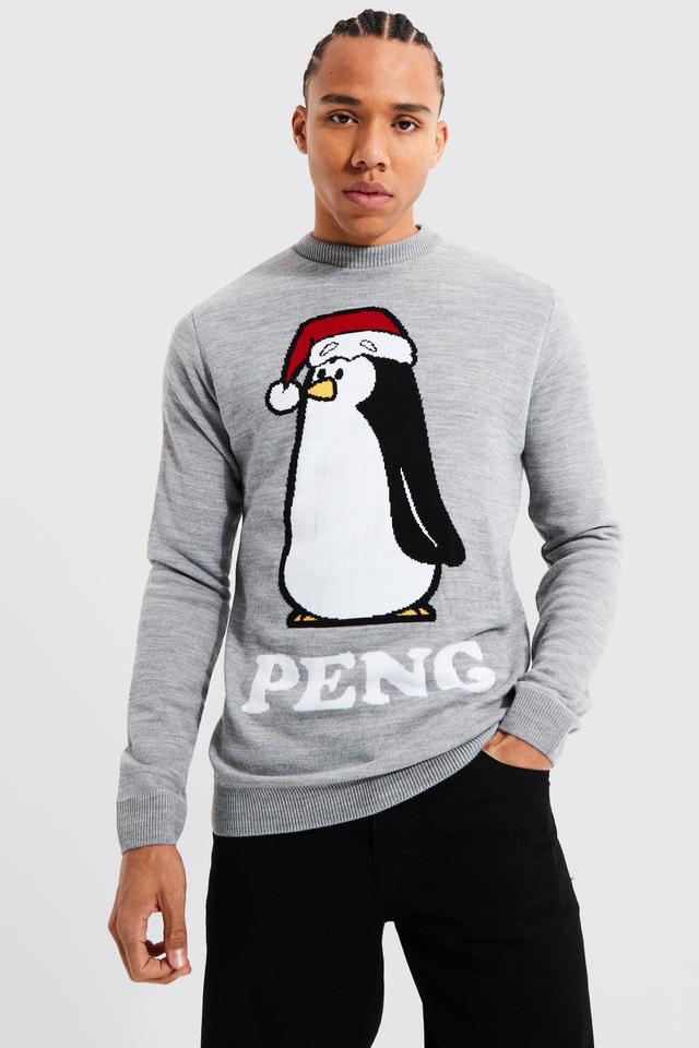 Tall Peng Novelty Christmas Sweater | boohooMAN USA Product Image