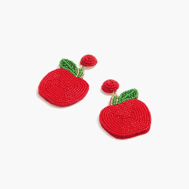 Beaded apple statement earrings Product Image