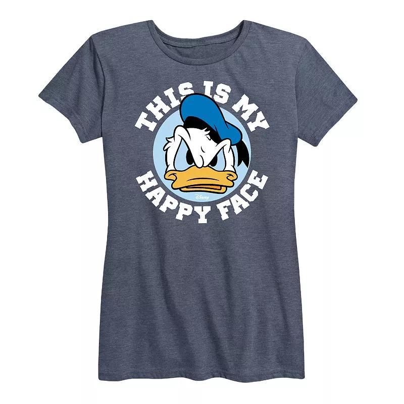 Disneys Donald Duck Womens This Is My Happy Face Graphic Tee Product Image