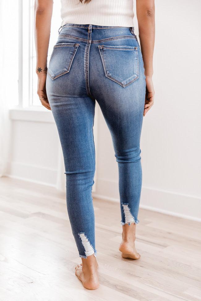 Gianna Distressed Medium Wash Jeans FINAL SALE Product Image