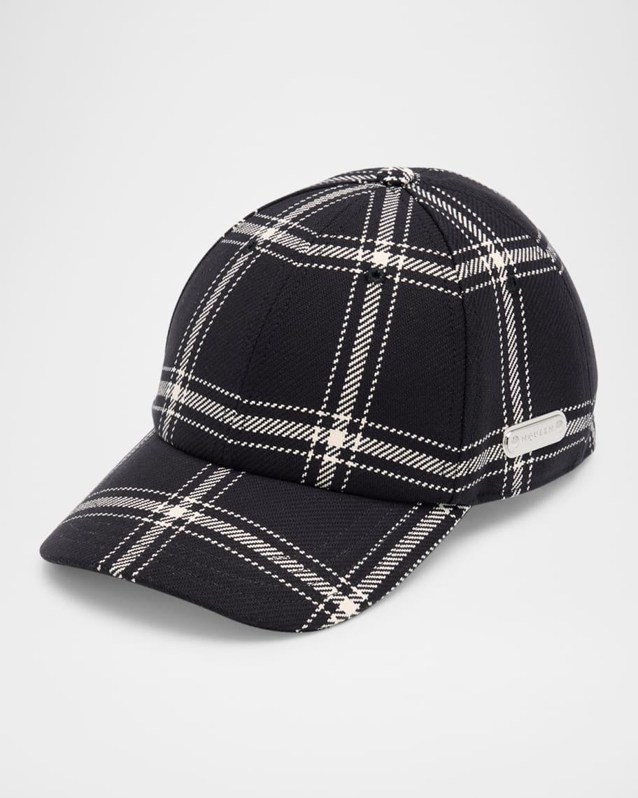 Men's Woven Wool Check Baseball Cap Product Image