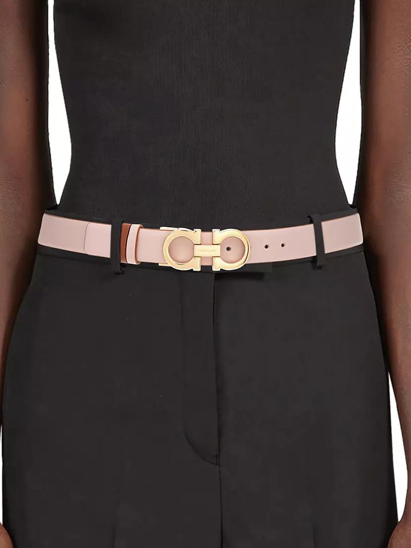 Gancini Leather Reversible Belt Product Image