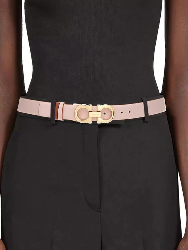 Gancini Leather Reversible Belt Product Image