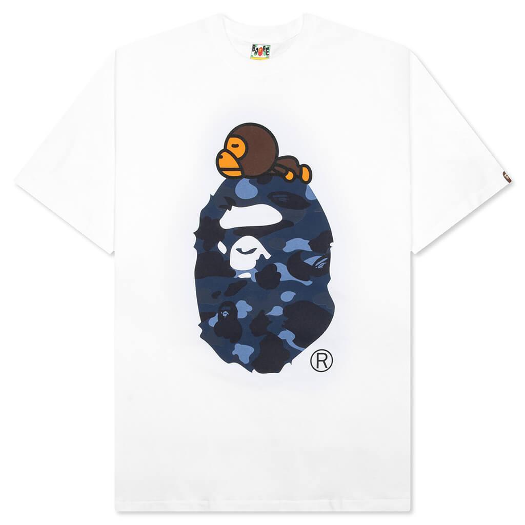 Color Camo Milo on Big Ape Tee - White/Navy Male Product Image