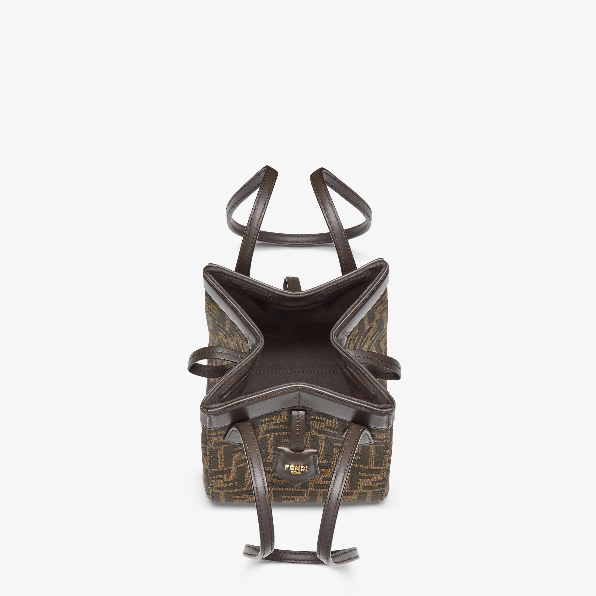 Fendi Origami MiniBrown FF jacquard fabric mini bag that can be transformed Product Image