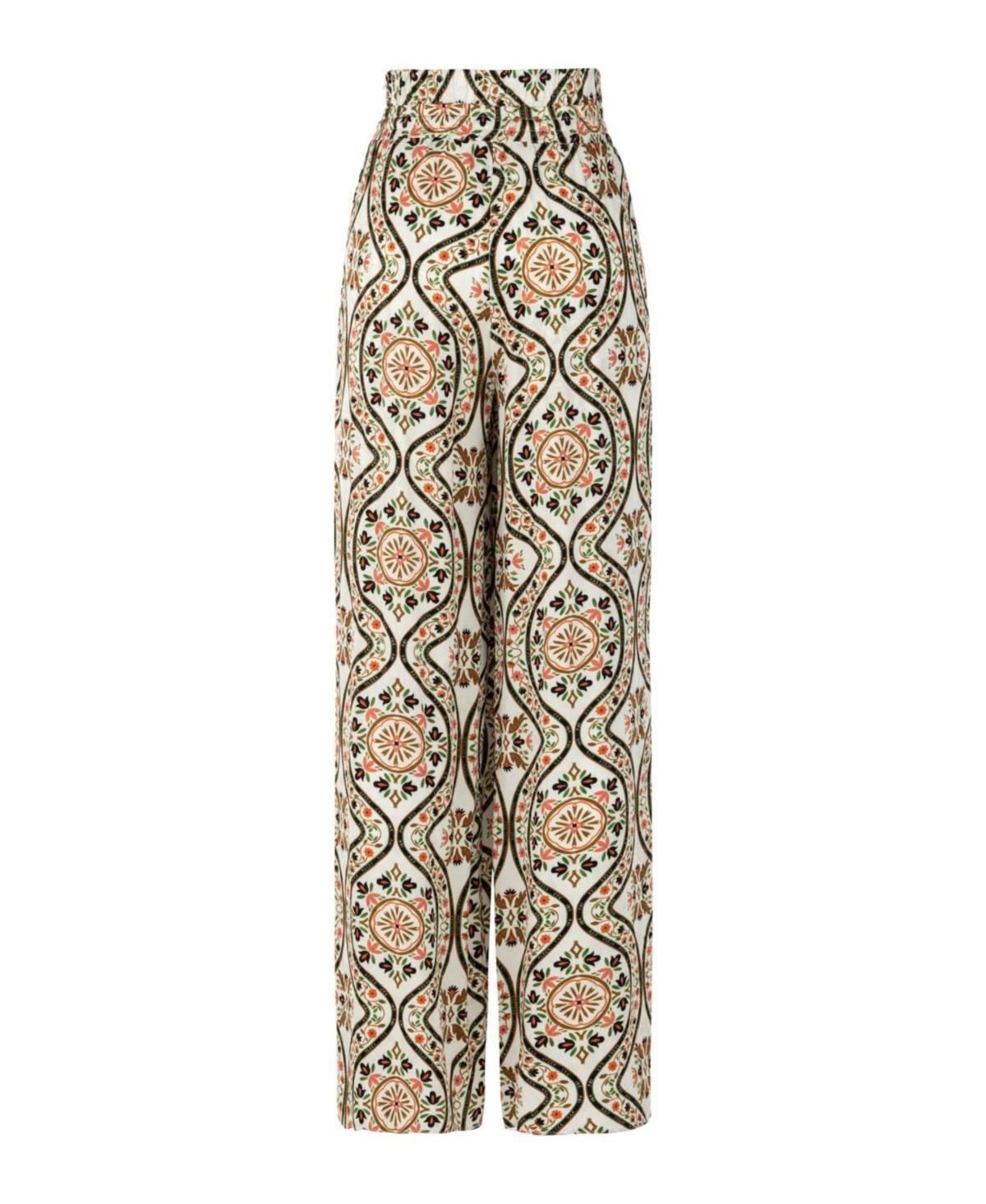 Women's Printed Wide Leg Pants Product Image