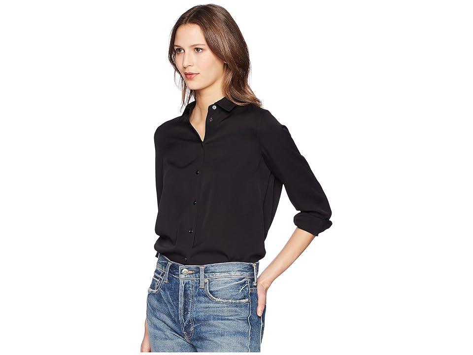 Womens Silk-Blend Slim-Fit Blouse Product Image