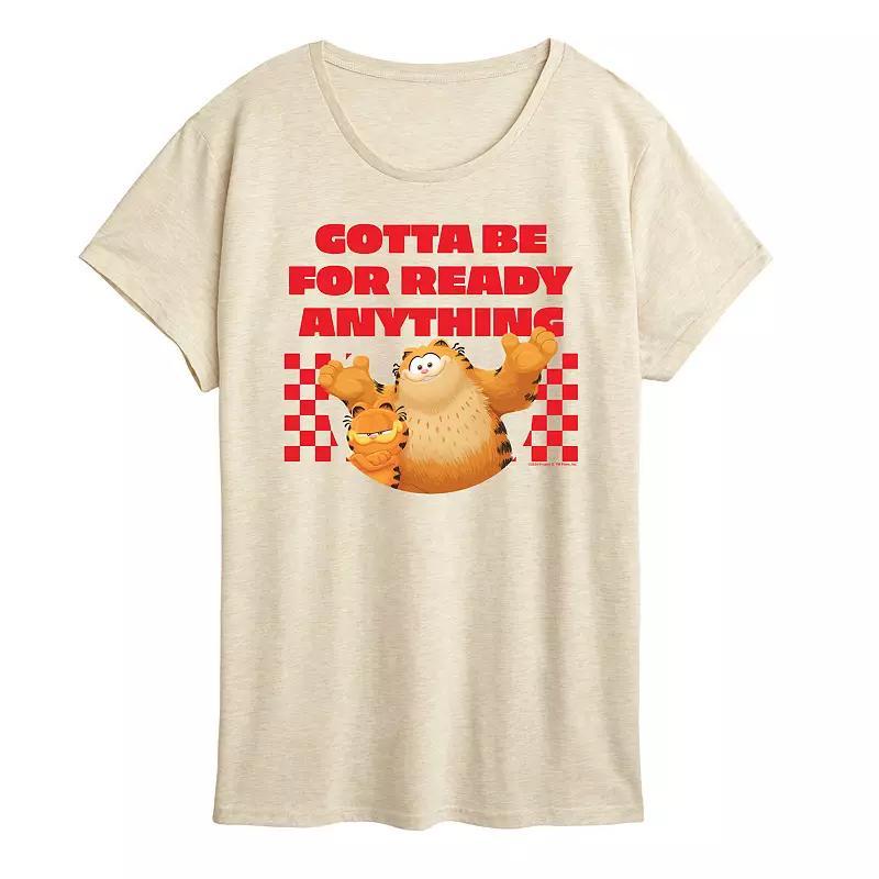 Womens The Garfield Movie Gotta Be Ready Graphic Tee Product Image