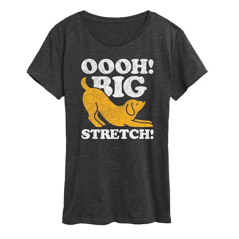 Womens Dog Oooh Big Stretch Graphic Tee Heather Grey Product Image