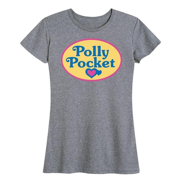 Plus Polly Pocket Color Logo Graphic Tee, Womens Grey Gray Product Image