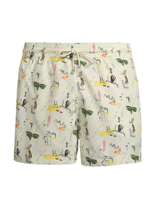 Mens Boheme Graphic Swim Shorts Product Image