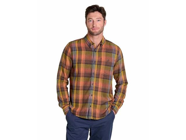 Toad&Co Airsmyth Long Sleeve Shirt (Papaya) Men's Clothing Product Image