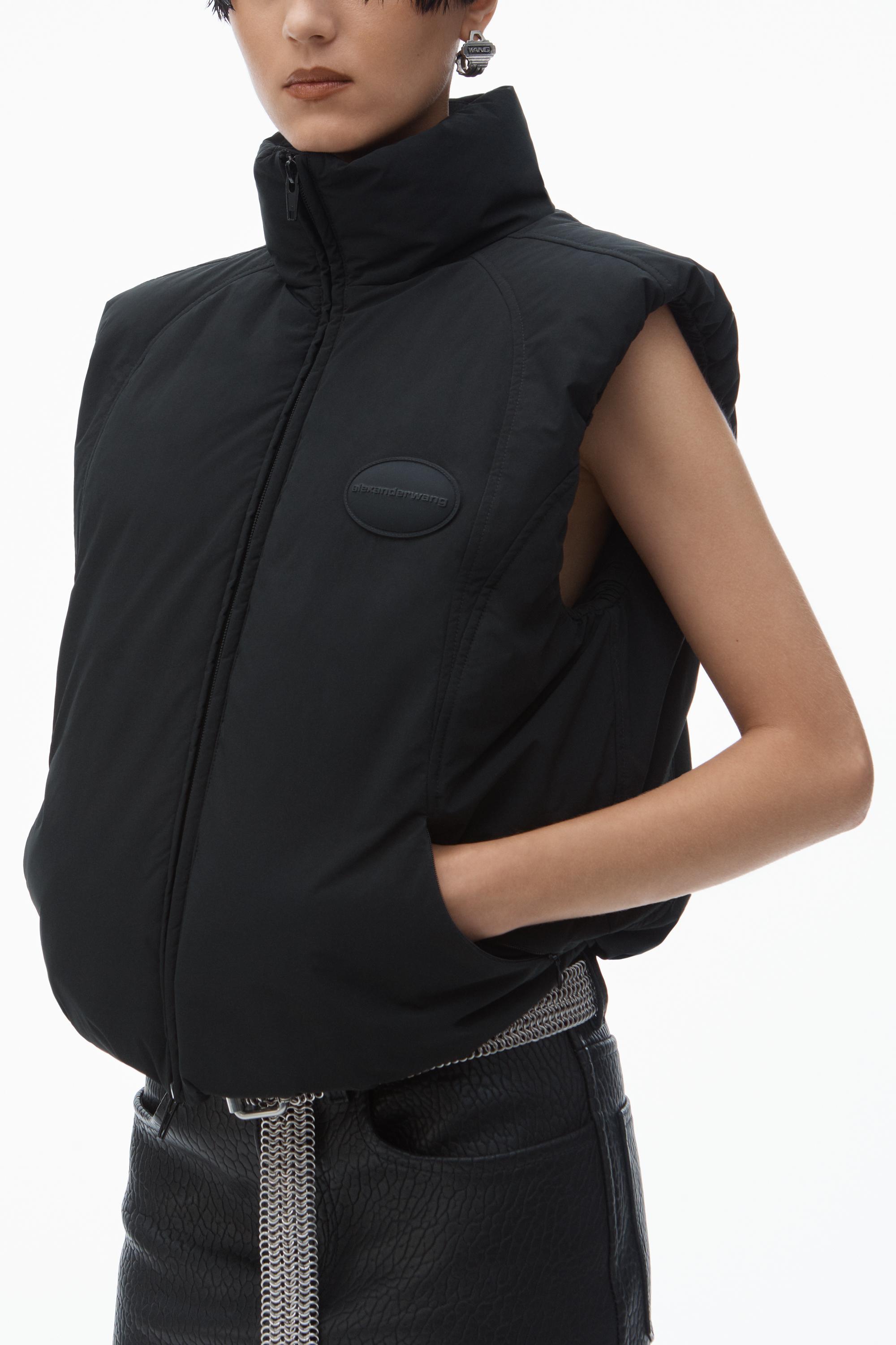 Puffer Vest With Logo Patch Product Image