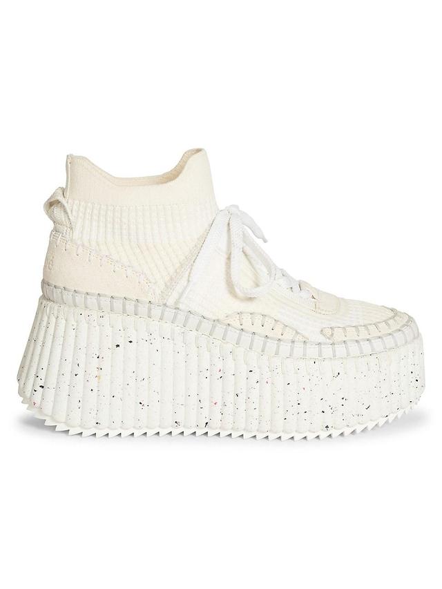Womens Nama Leather Platform Sneakers Product Image