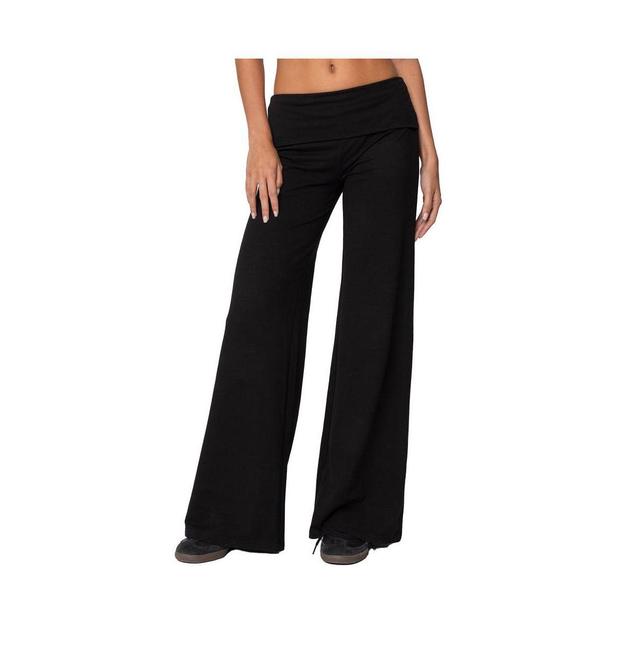 Edikted Womens Wide leg fold over pants Product Image