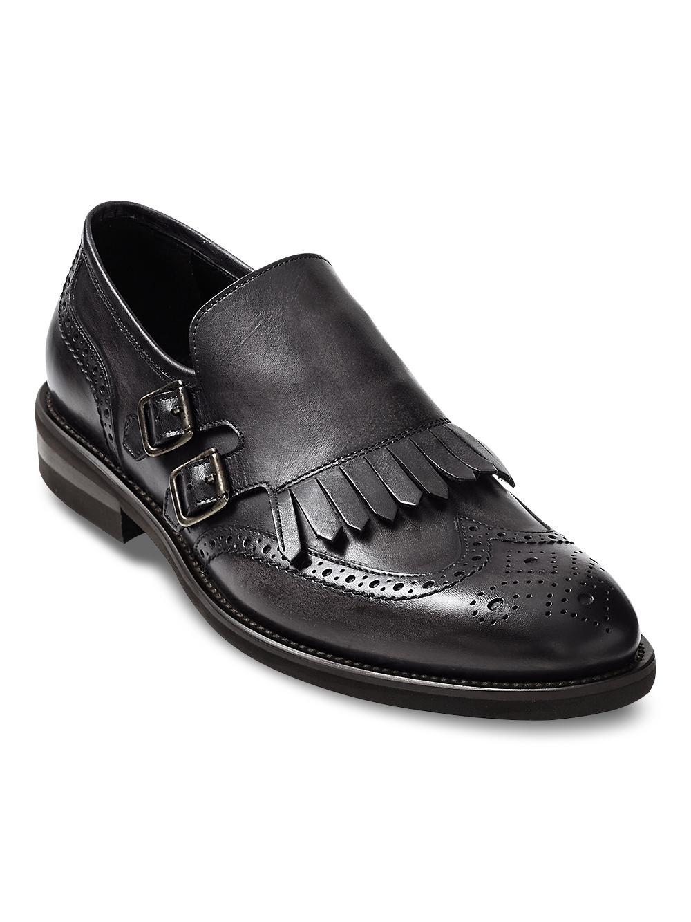 James Kiltie Monk Strap Loafer - Charcoal Product Image