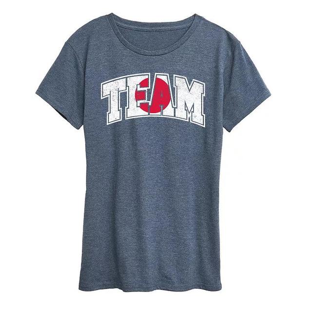 Womens Team Japan Graphic Tee Grey Blue Product Image