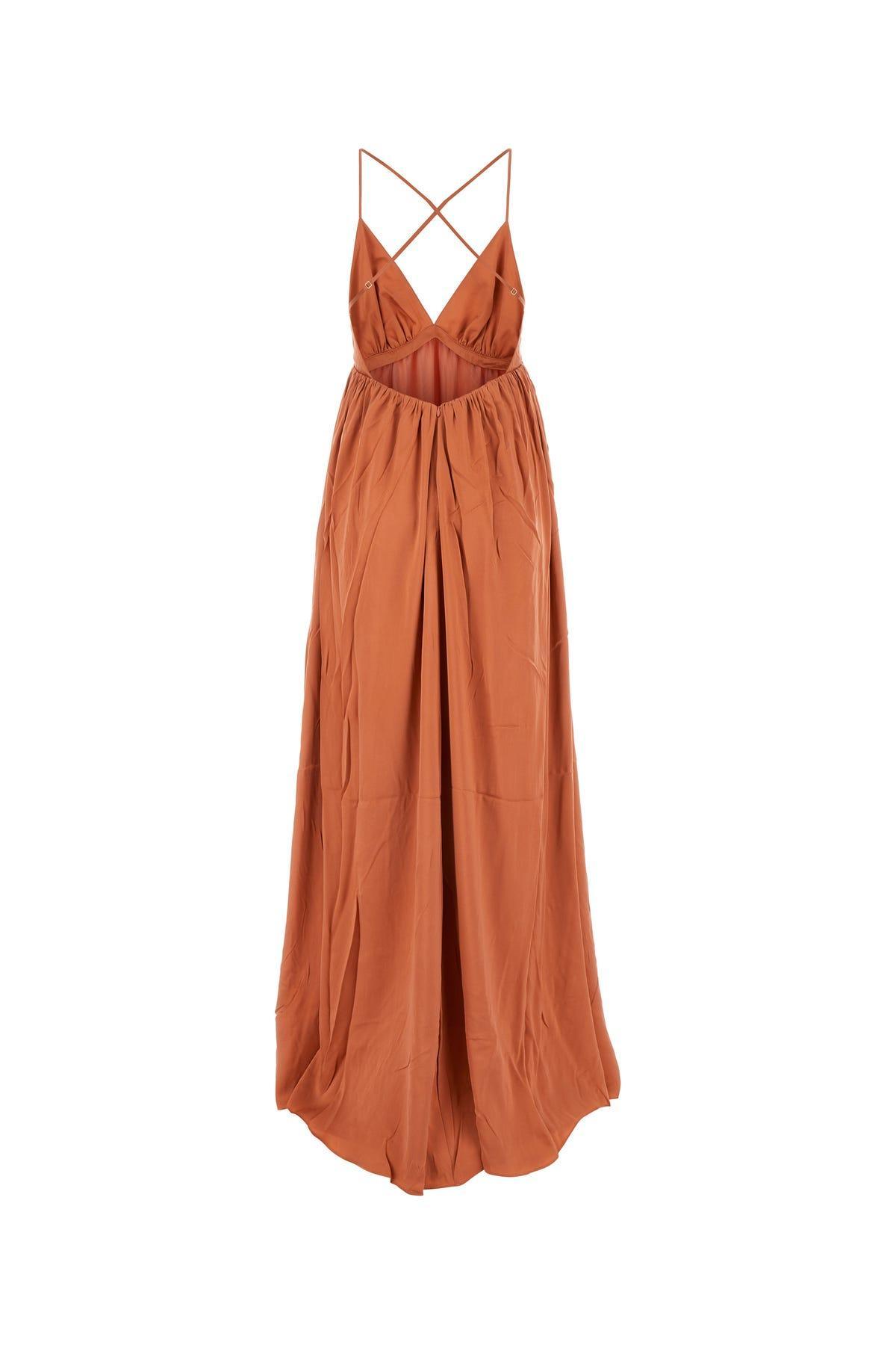 ZIMMERMANN Sleeveless Satin Slip Maxi Dress In Pink Product Image