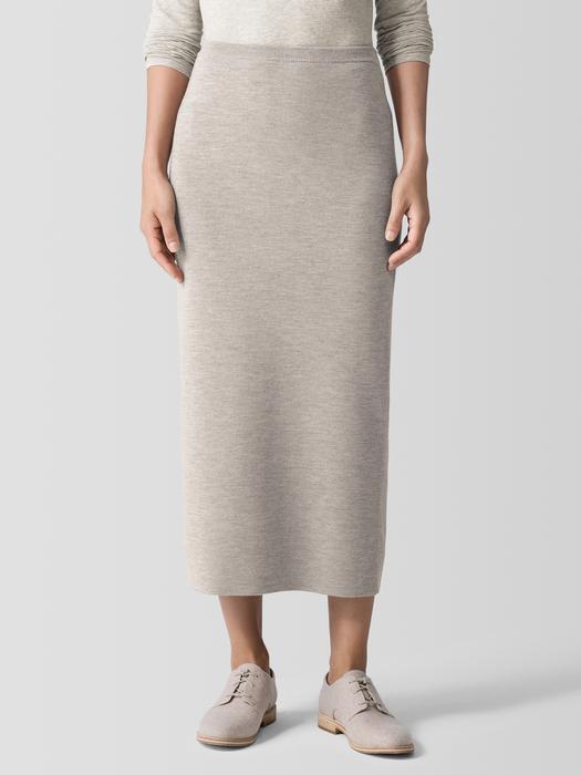 Merino Rib Pencil Skirt in Regenerative Wool Product Image