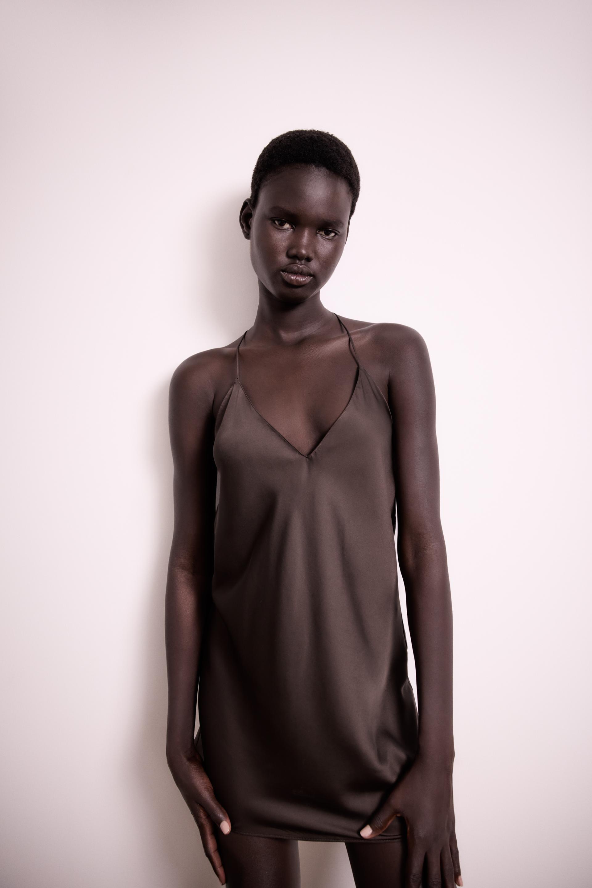 SATIN SLIP DRESS Product Image