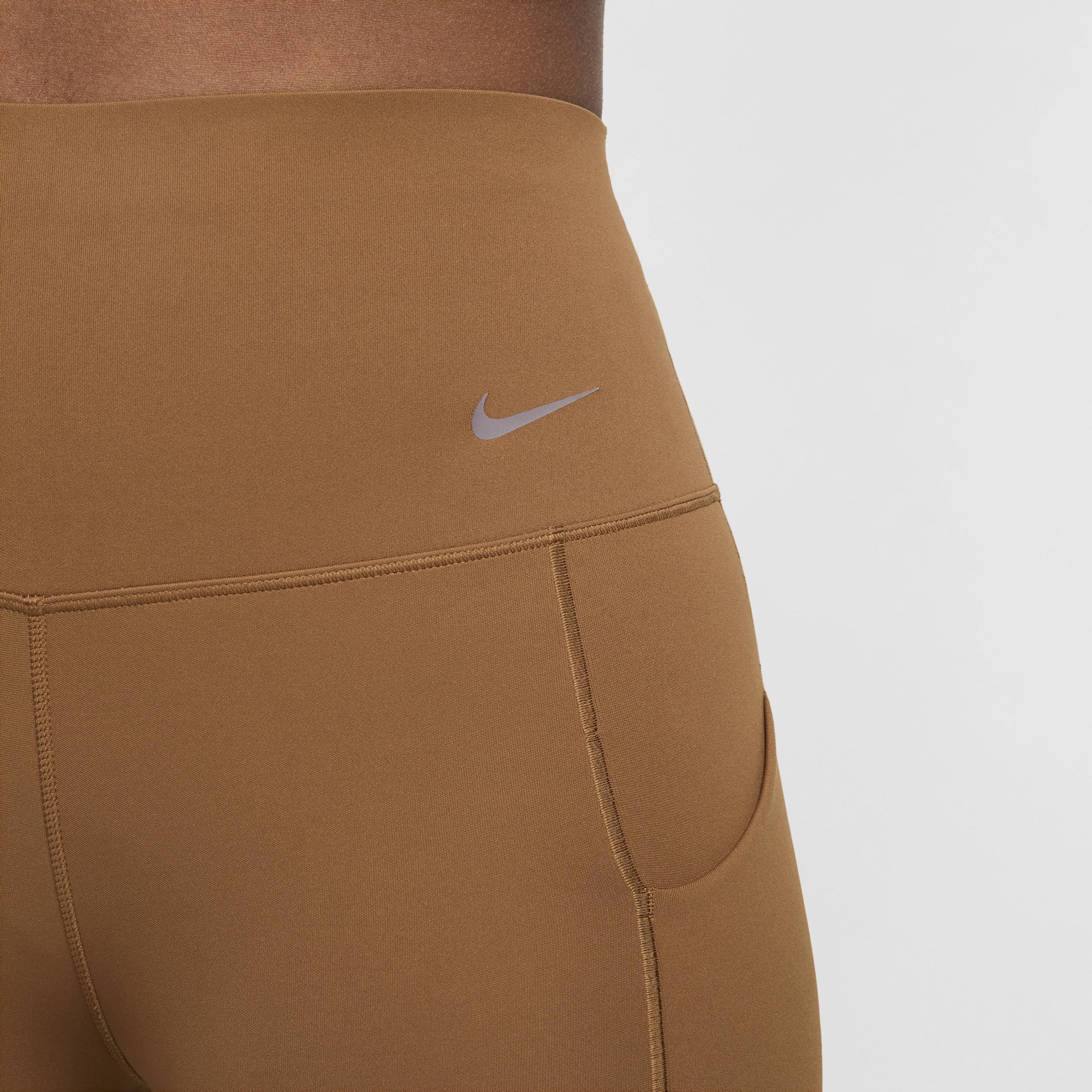 Nike Womens Nike Universal High Rise DF 7/8 Tight - Womens Lt British Tan/Black Product Image