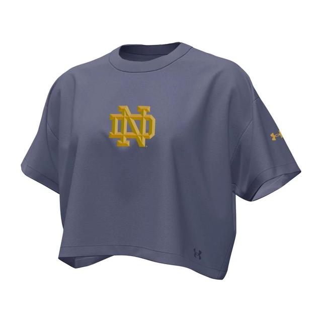 Women's UA Heavyweight Boxy Crop Collegiate Shamrock T-Shirt Product Image