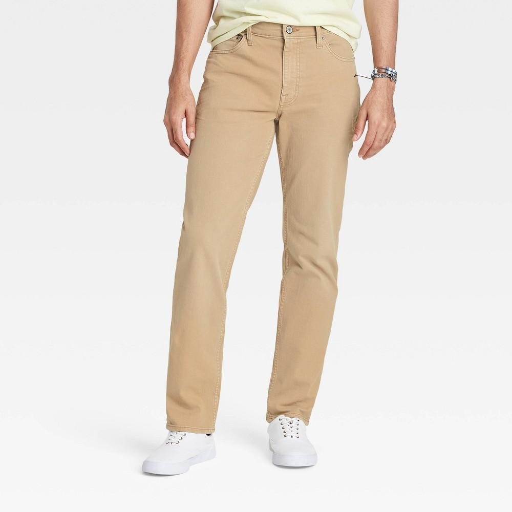 Mens Athletic Fit Jeans - Goodfellow & Co Khaki 33x34 Product Image