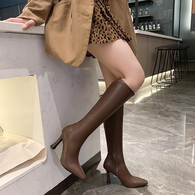 Pointed Toe High Heel Knee High Boots Product Image