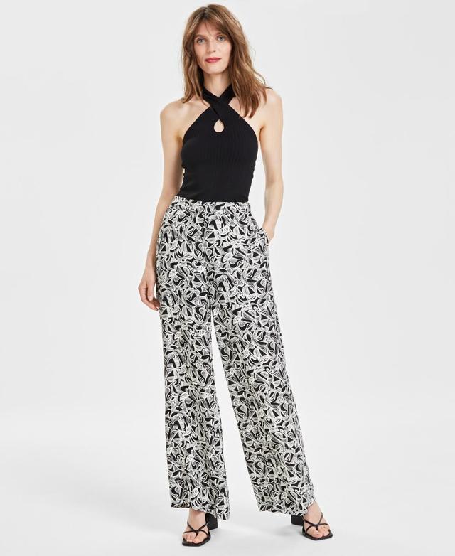 Women's Printed Wide-Leg Pants, Created for Macy's Product Image