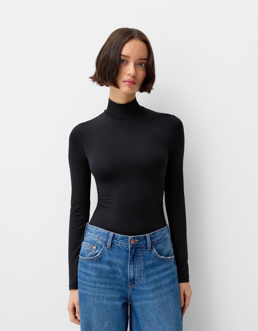 Long sleeve high neck bodysuit Product Image