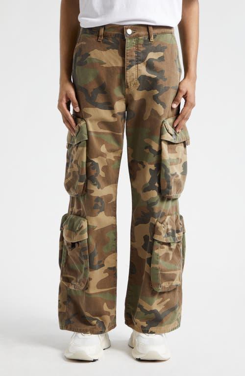 AMIRI Camo Print Cotton Canvas Cargo Pants Product Image