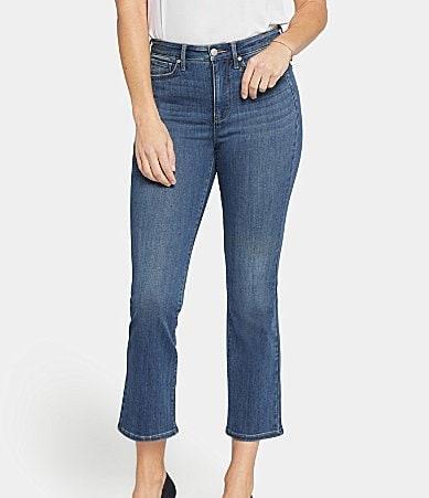 NYDJ High Rise Slim Cropped Flared Stretch Denim Jeans Product Image