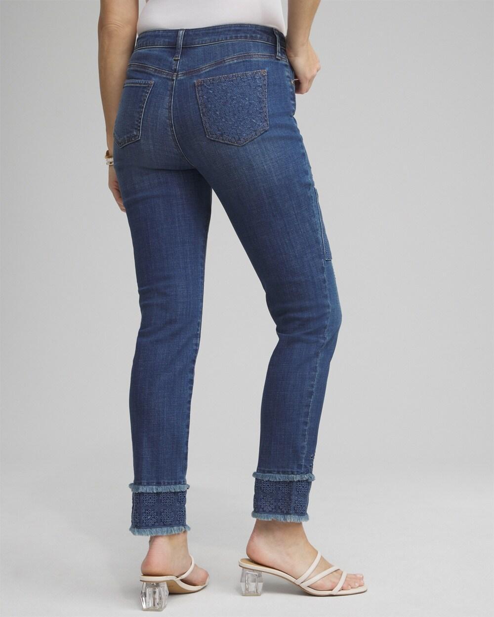 Girlfriend Double Fray Ankle Jeans Product Image