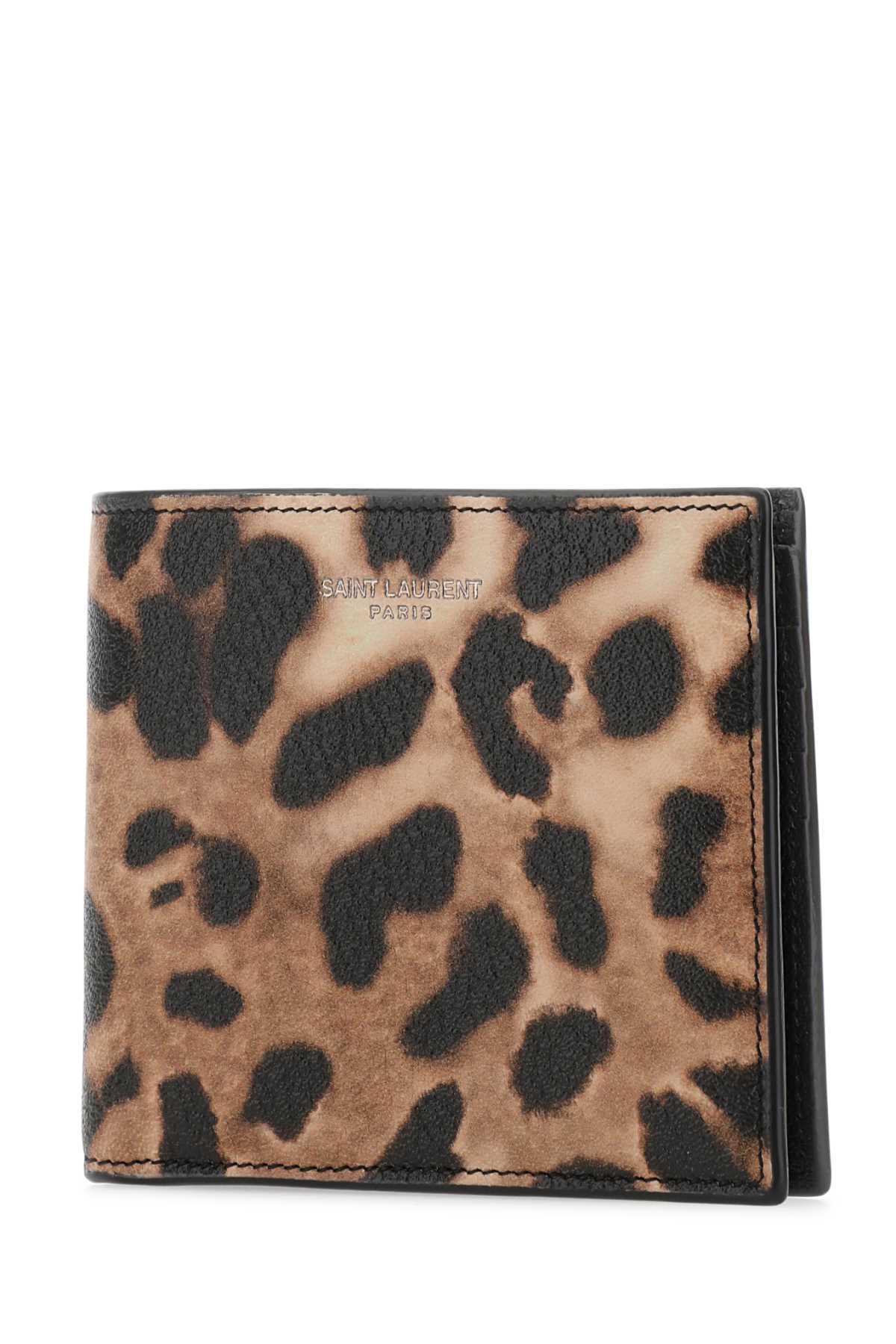 Printed Leather Wallet In Multicolor Product Image