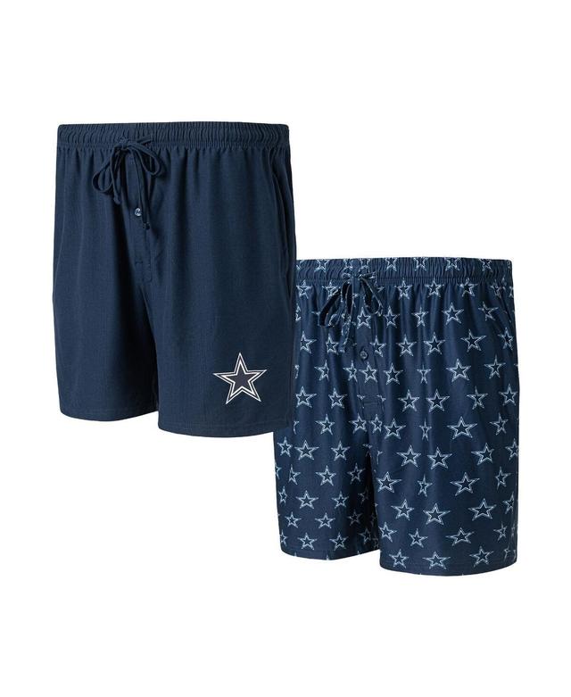 Mens Concepts Sport Navy Dallas Cowboys Gauge Jam Two-Pack Shorts Set Product Image