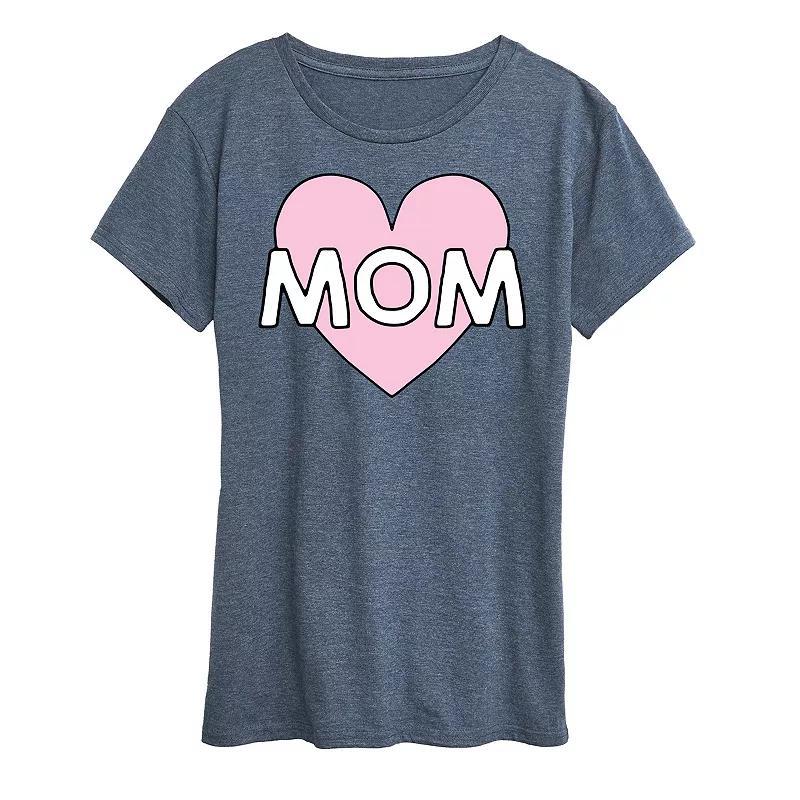 Womens Mom Heart Graphic Tee Product Image