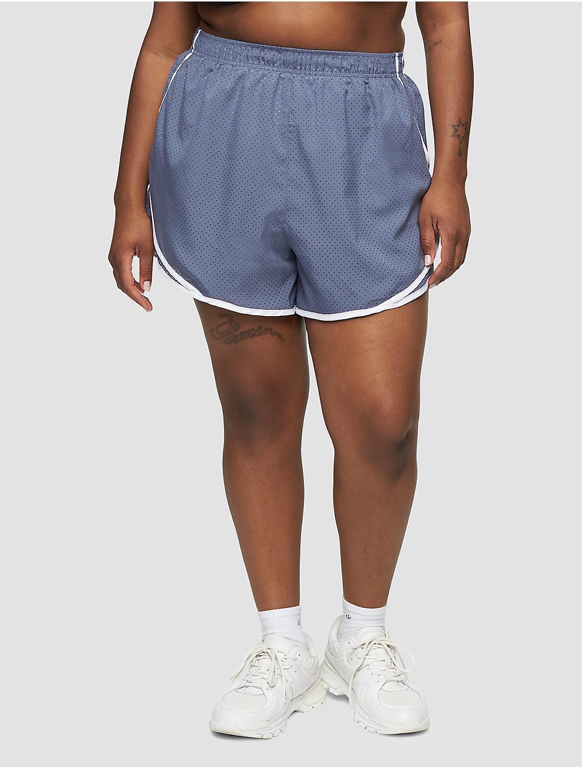 Calvin Klein Womens Plus Size Performance Smocked Waistband Shorts - Blue - 2X Product Image