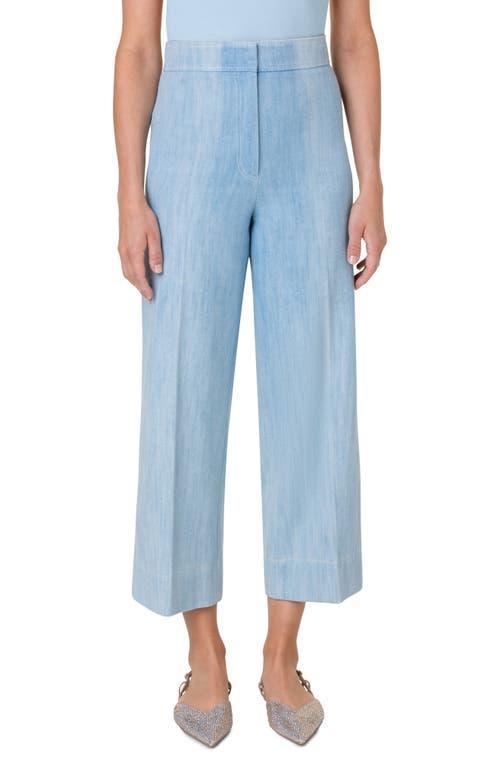 Akris punto Chieko Wide Leg Stretch Denim Pants Product Image