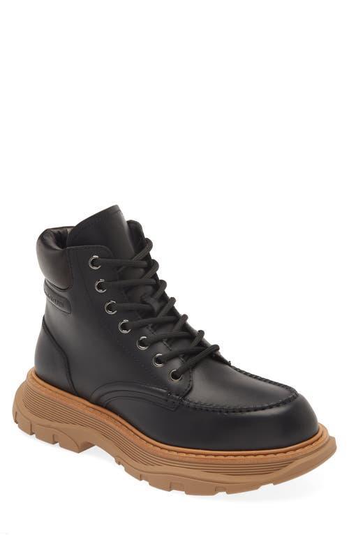 Lace-up Boot In Black/beige Product Image