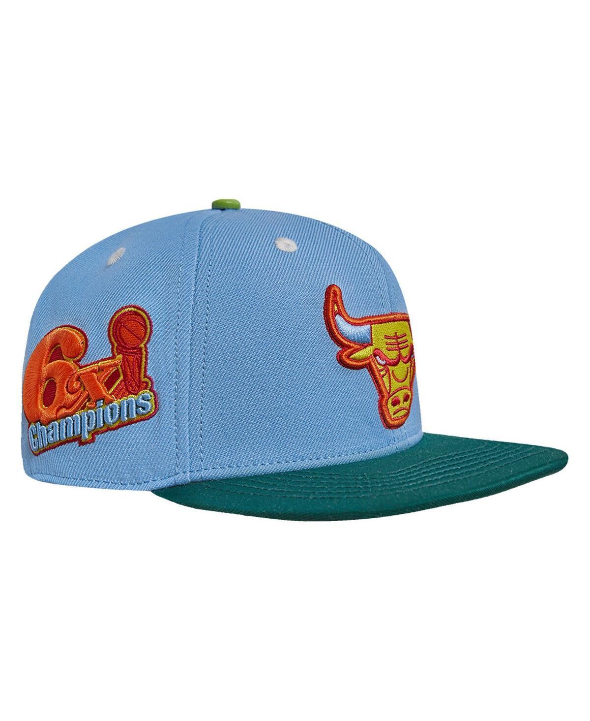 Mens Pro Standard Light Blue Chicago Bulls Retro Program 2-Tone Snapback Hat - Light Blue Product Image