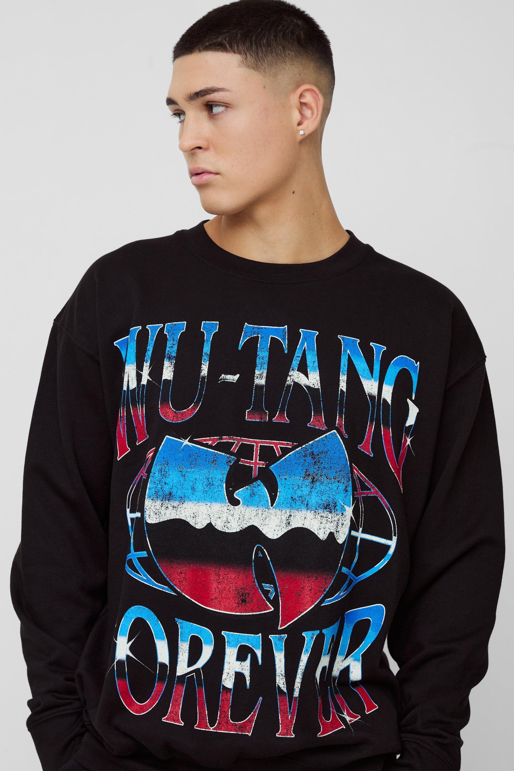 Oversized Wu-Tang Clang Band License Print Sweatshirt | boohooMAN USA Product Image