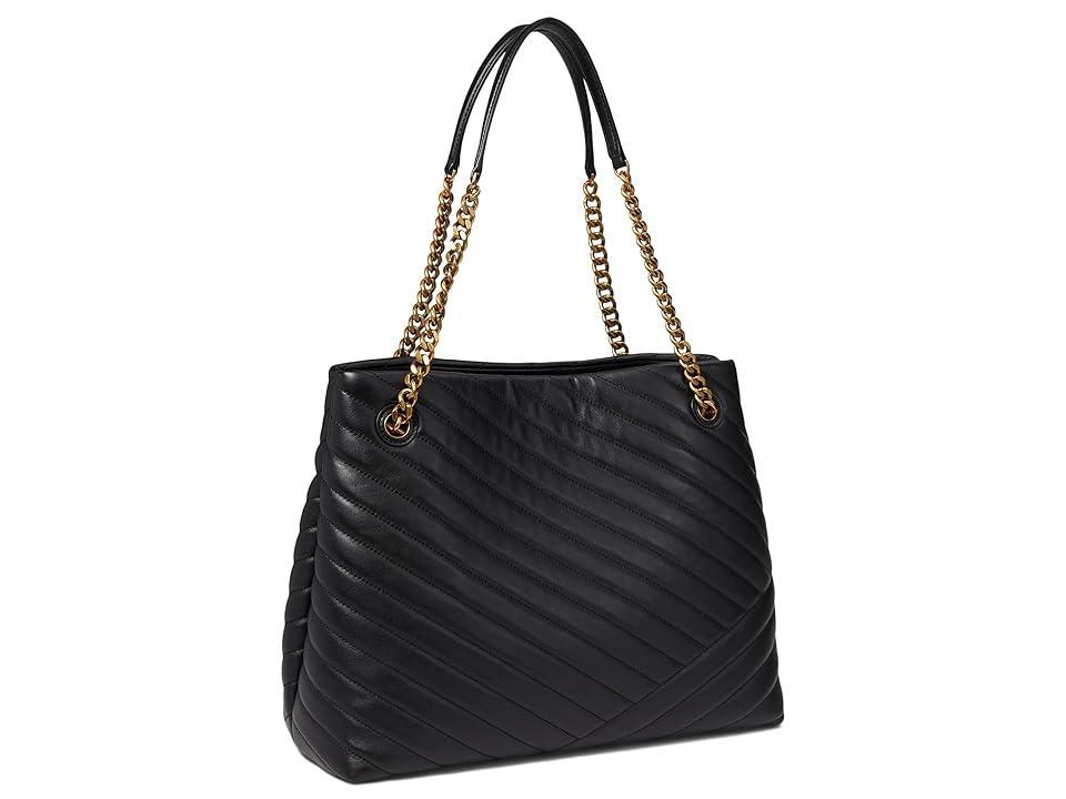 Womens Kira Leather Chevron Tote Bag Product Image