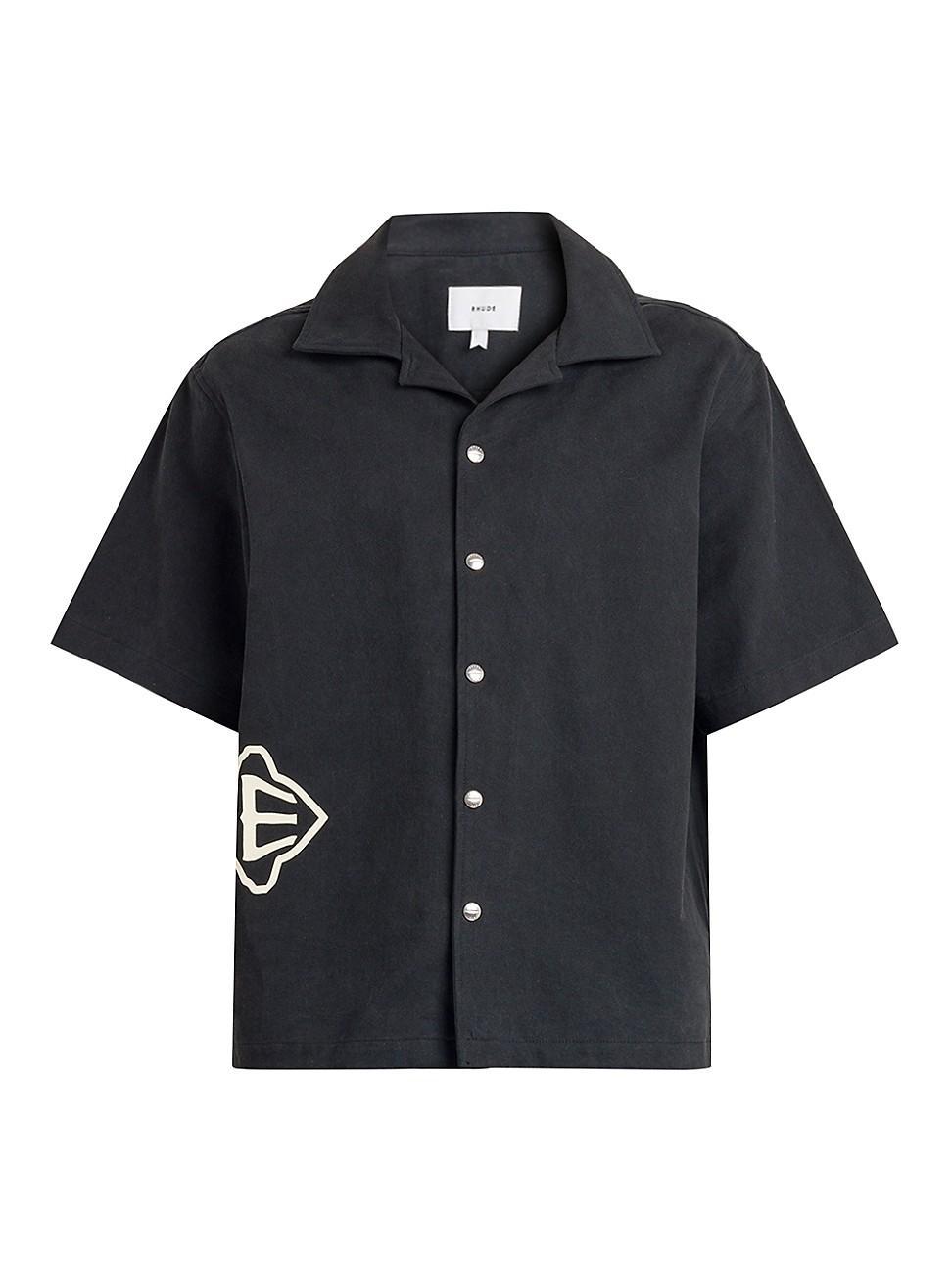 Mens Cross Logo Snap-Front Camp Shirt Product Image