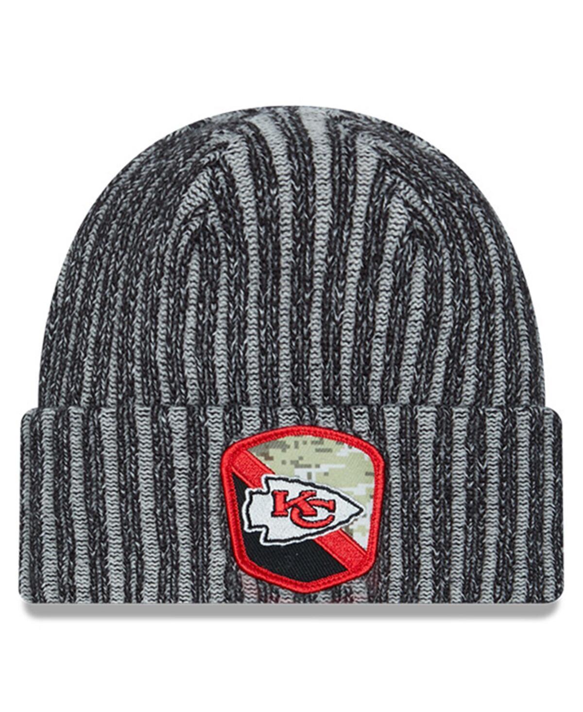 Mens New Era Black Kansas City Chiefs 2023 Salute To Service Cuffed Knit Hat Product Image