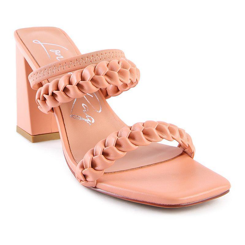 Womens Arnie Dual Braided Strap Block Heel Sandals product image