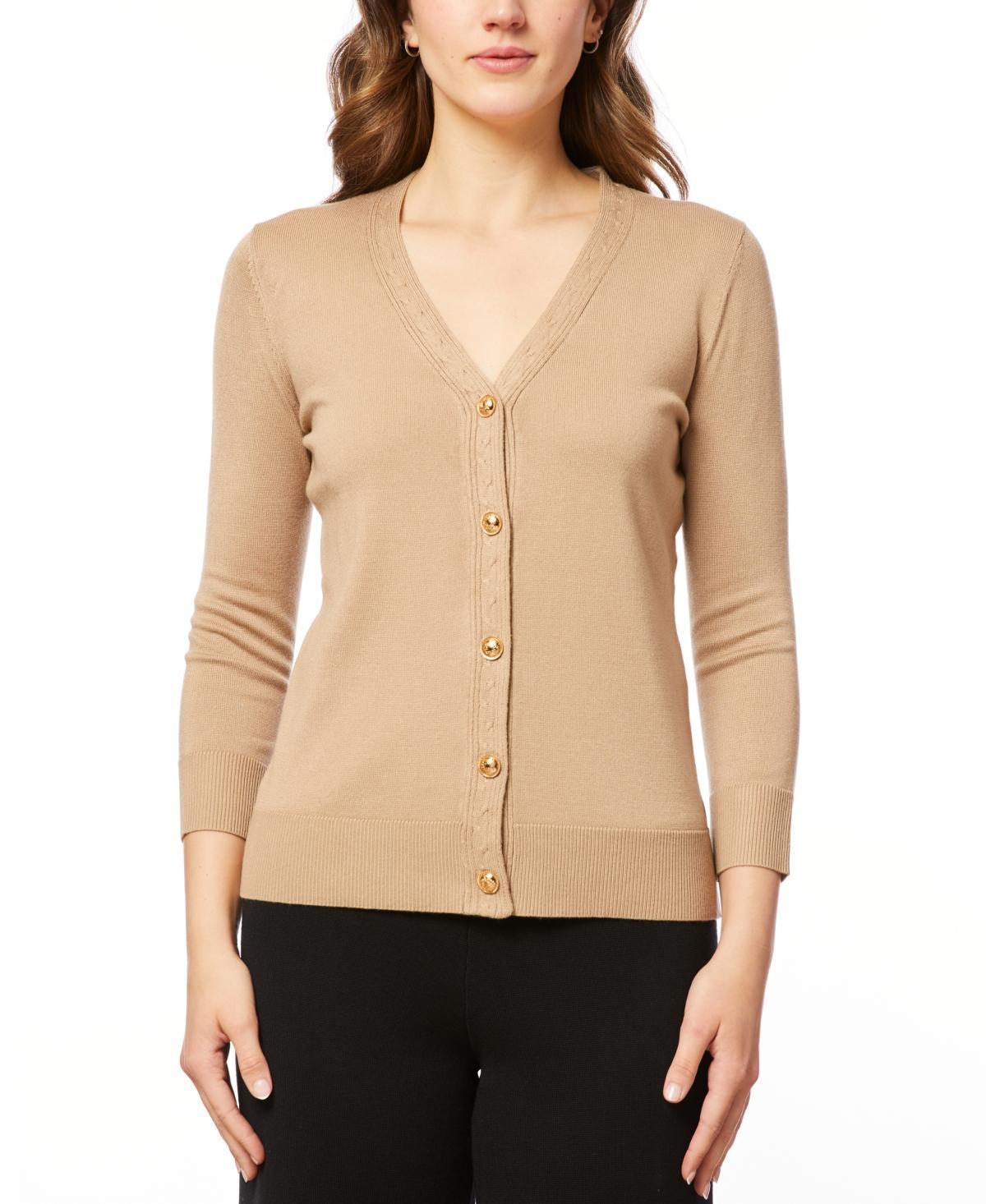 Melissa Paige Womens V-Neck Button-Front Cardigan Product Image