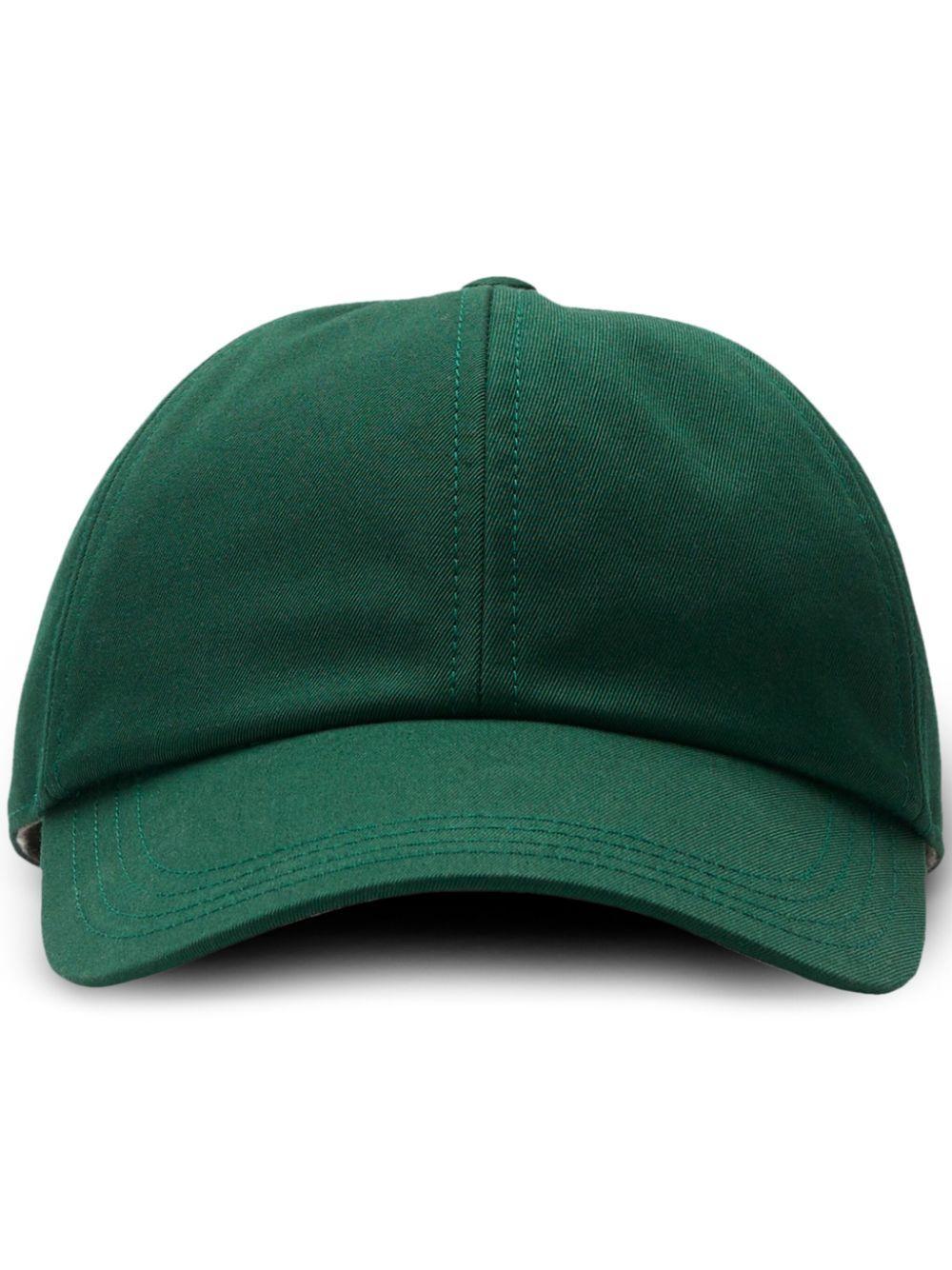 BURBERRY Equestrian Knight Cotton Cap In Green Product Image