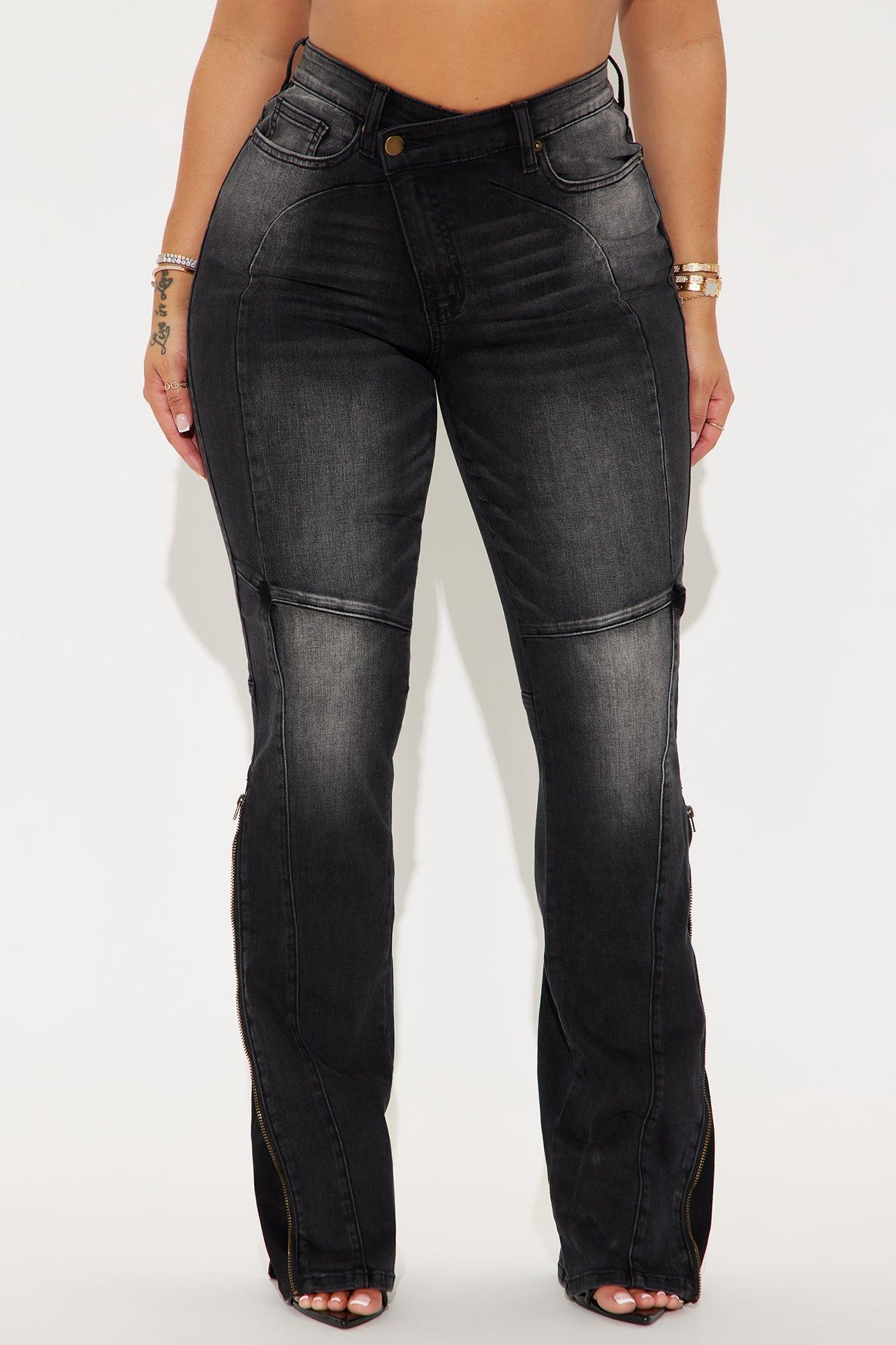 Certified Ten Crossover Moto Bootcut Jeans - Black Wash Product Image