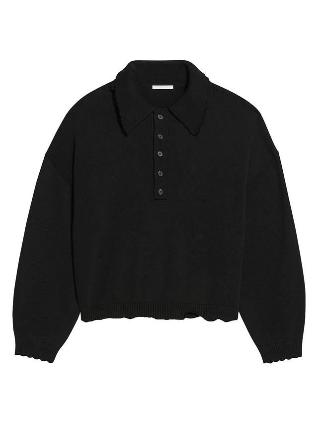 Mens Cotton Long-Sleeve Polo Shirt Product Image