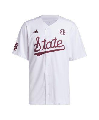 Mens adidas White Mississippi State Bulldogs Team Baseball Jersey Product Image